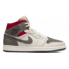 Кроссовки Nike Air Jordan 1 Mid Sneakersnstuff бело-серые