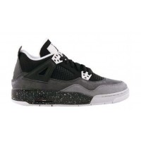 Кроссовки Nike Air Jordan 4 на высокой подошве черно-белые