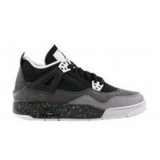 Кроссовки Nike Air Jordan 4 на высокой подошве черно-белые