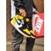 Кроссовки Nike Air Jordan 1 Mid Yellow Toe Footasylum черные с желтым