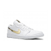 Кроссовки Nike Air Jordan 1 Low белые с золотым
