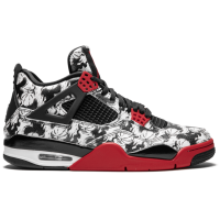 Кроссовки Nike Air Jordan 4 Retro SNGL Dy Tatto черно-белые 