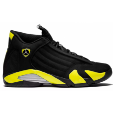 Кроссовки Nike Air Jordan 14 Thunder Черные с желтым