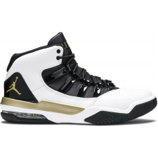 Кроссовки Nike Air Jordan Max Aura 2 white gold белые с золотым