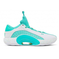 Кроссовки Nike Guo Ailun x Air Jordan 35 Low PF Jade бело-бирюзовые