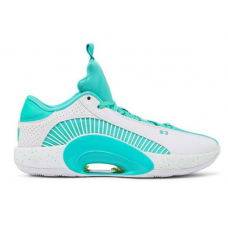 Кроссовки Nike Guo Ailun x Air Jordan 35 Low PF Jade бело-бирюзовые