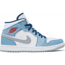 Кроссовки Nike Air Jordan 1 Mid SE French Blue white