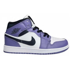 Кроссовки Nike Air Jordan 1 Retro Court Purple фиолетовые с белым