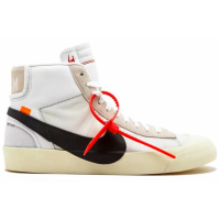 Кроссовки Nike Air Jordan Retro 1 High Og x Off-White Blazer (Белые)