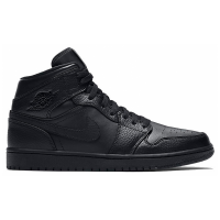 Кроссовки Nike Air Jordan 1 Retro All Black с мехом