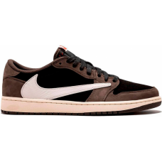 Кроссовки Nike Air Jordan 1 X Travis Scott Low dark smoke