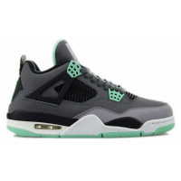 Кроссовки Nike Air Jordan 4 Retro серые с салатовым