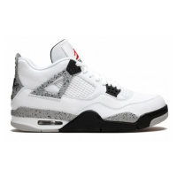 Кроссовки Nike Air Jordan 4 Retro бело-серые