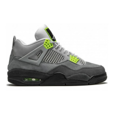 Кроссовки Nike Air Jordan 4 Retro серо-салатовые