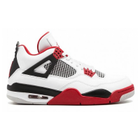 Кроссовки Nike Air Jordan 4 Retro красно-белые
