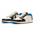 Кроссовки Nike Air Jordan 1 Low Fragment x Travis Scott Blue