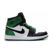 Кроссовки Nike Air Jordan 1 Retro Green Black and White с мехом