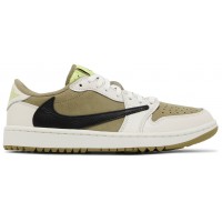 Кроссовки Travis Scott x Air Jordan 1 Low Golf Neutral Olive