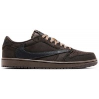 Travis Scott x Air Jordan 1 Retro Low OG SP Velvet Brown коричневые