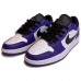 Кроссовки Nike Air Jordan 1 Low Court Purple фиолетовые с белым