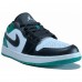 Кроссовки Nike Air Jordan 1 Toe Low White Black Mystic Green