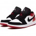 Кроссовки Nike Air Jordan 1 The Toe Low черно-белые с красным
