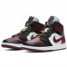 Кроссовки Nike Air Jordan 1 Mid Se Black Dark Beetroot черно-белые с бордовым