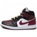 Кроссовки Nike Air Jordan 1 Mid Se Black Dark Beetroot черно-белые с бордовым