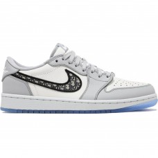 Кроссовки Nike Air Jordan 1 Retro Dior Low Grey