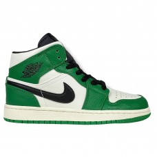 Кроссовки Nike Air Jordan 1 Retro High Lucky Green зеленые с белым