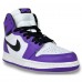 Кроссовки Nike Air Jordan 1 Retro Mid Court Purple фиолетовые с белым