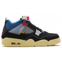 Кроссовки Nike Air Jordan 4 Retro X Union La Off-noir черные с синим