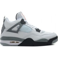 Кроссовки Nike Air Jordan 4 серо-белые