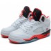Кроссовки Nike Air Jordan 5 Retro White Fire Red Black белые