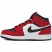 Кроссовки Nike Air Jordan 1 Mid Chicago Black Red красные с белым